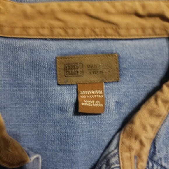 rugged: denim 3XL Faded Glory long sleeve shirt with pockets - Picture 5 of 5